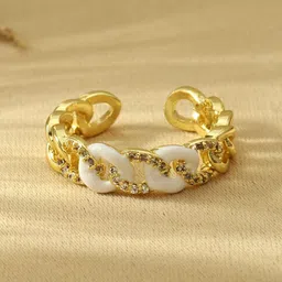 SALTY Stone Studded Adjustable Finger Ring-picture-16