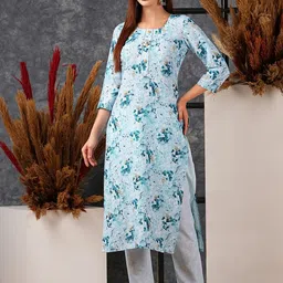 Anni Designer Women Floral Printed Regular Kurta with Trousers-picture-33