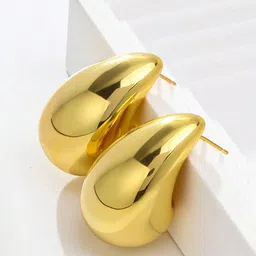 FIMBUL Gold-Plated Stainless Steel Contemporary Stud Earrings-picture-25