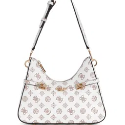 GUESS Brand Logo Printed Structured baguette Bag-picture-33
