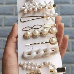 Fashion Frill Set of 8 Beaded Alligator Hair Clip-picture-17