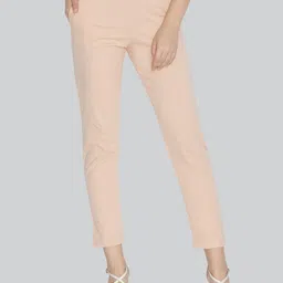 LYRA Women Smart Slim Fit Cotton High-Rise Trousers-image-47