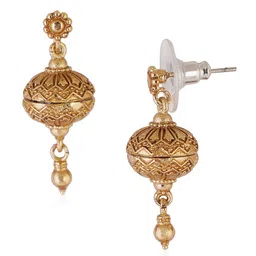 Estele Gold Plated Classic Drop Earrings-picture-35