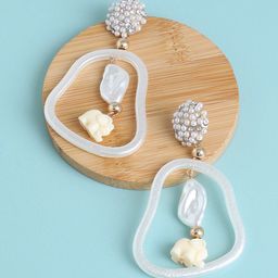 SOHI Gold Plated Contemporary Drop Earrings-picture-12