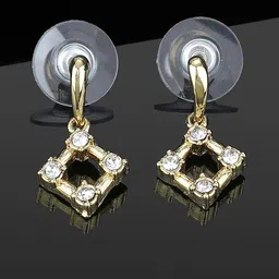 Estele Gold-Plated Teardrop Shaped Drop Earrings-image-6