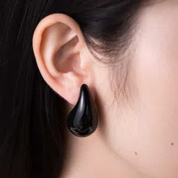 Krelin Set Of 2 Stainless Steel Enameled Teardrop Shaped Drop Earrings image 3