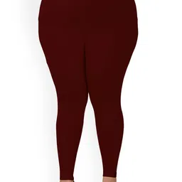 indian flower Plus Size Mid-Rise Ankle Length Leggings-image-75