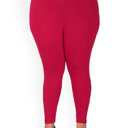 indian flower Plus Size Mid-Rise Ankle Length Leggings-picture-19