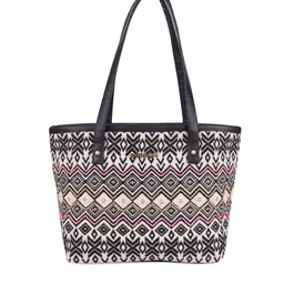 ASTRID Women Geometric Printed Oversized Shopper Tote Bag image 1