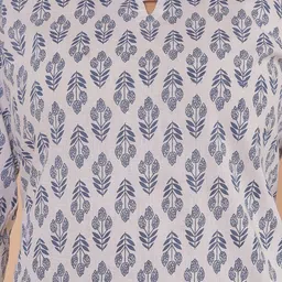 R RANAK CREATION Floral Printed Round Neck Cotton Straight Kurta image 2