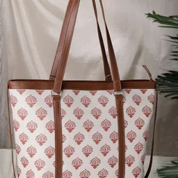 Anouk Embellished Shopper Tote Bag with Cut Work-picture-36