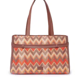 ZOUK Geometric Printed Structured Shoulder Bag image 2