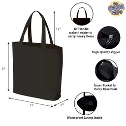 THEYAYACAFE Printed Oversized Shopper Tote Bag image 5