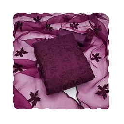 nilkanth creation Women's Organza Unstitched Salwar Suit Dress Material With Dupatta - NLKT_Organza image 1