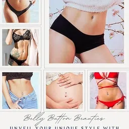 sigma pro Double Gem Belly Bar Stainless Steel Body Jewelry Piercing | Silver Tone Boby Rings | Multicolored Stone Belly Button Rings (Clear set of 1) image 3