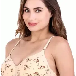 emavic EmavicWomen's Cotton Blend Lightly Padded Non-Wired Printed T-Shirt Bra Combo Pack of 3 image 3