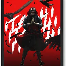Wallpics Red & Black Anime Painting Wall Sticker-image-5