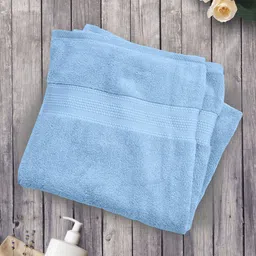 Home Fresh Ultrx Blue 650 GSM Pure Cotton Super Soft Bath Towel-image-8