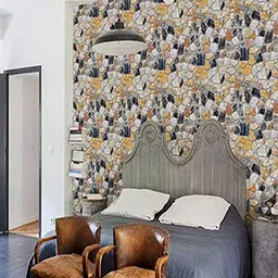 Univocean Beige & Yellow 3D Modern Brick Design Self-Adhesive Wallpaper image 2