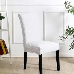 HOUSE OF QUIRK Grey Printed Removable Chair Cover-image-53