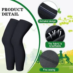 trilok ™ Compression Leg Sleeves for Sports, Full Length, for Men and Women, Running, Cycling, Basketball image 2