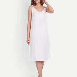 BLAZON Scoop Neck Sleeveless Pure Cotton Midi Nightdress-picture-13