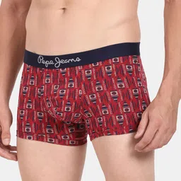 Pepe Jeans Men Red Printed Cotton Trunk CLT05-PARRY RED AOP-XL image 4