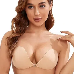 brachy Women Invisible Lift Stick-On Pushup Bra, Seamless Adhesive Push-Up Bra for Backless, Strapless, and Low-Cut Outfits image 1