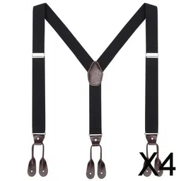 club bollywood The Style Sutra 4xMen's Adjustable Y-Back Elastic Suspenders Braces Work Button End Suspender|Clothing Shoes & Accessories | Mens Accessories | Suspenders Braces image 2