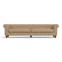 urban ladder create Winchester Luxe 4 Seater Fabric Sofa in Sandshell Beige Colour-picture-16