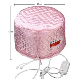 scholazs Hair Care Thermal Head Spa Cap Treatment with Beauty Steamer Nourishing Heating Cap for Women - Pink image 2