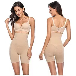 Pranshi Enterprise 4-in-1 Shaper - Tummy, Back, Thighs, HIPS - /Efffective Seamless Tummy Tucker Shapewear Body Shaper Best While/for Gym Yoga Exercise Dance Walk arobics Jogging (Free-Size) Beige image 5