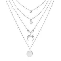 maverick niche Maverick 4 Layer Moon Disc Necklace image 1