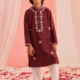 pspeaches Boys Embroidered Regular Kurta with Pyjamas image 1