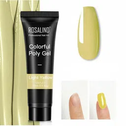 ROSALIND UV & LED Soak-Off Colorful Poly Nail Extension Gel 15 ml - Light Yellow-picture-24