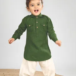 Polka Tots Kids Regular Kurta with Pyjamas-image-92