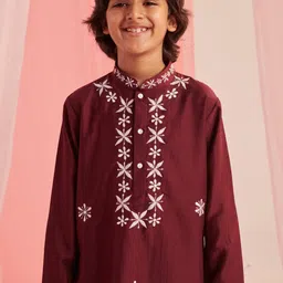 pspeaches Boys Embroidered Regular Kurta with Pyjamas image 2