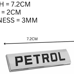 SALIH Car Petrol Badge Emblem – Stylish Chrome Finish, Easy Stick-On Fuel Type Indicator image 2