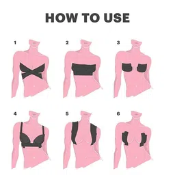 rozadio BoobTape for Women Breast Lift for Strapless Dress Nipple Tape, Multipurpose Body for Breast (Pack of 1) Black image 2