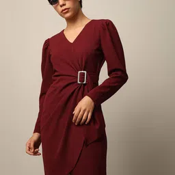 ONLY Women V-Neck Wrap Dress-picture-16