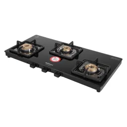 Sunflame SOLITAIRE Toughened Glass Top 3 Burner Automatic Gas Stove (ISI Certified, Black)-image-4