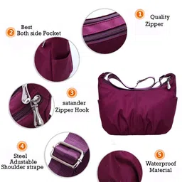ketmart Nylon Womens Crossbody Bag Purse with Adjustable Shoulder Strap image 5