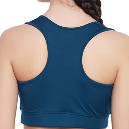clovia Women's Polyester Medium Impact Padded Racerback Sports Bra image 4