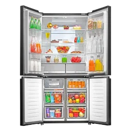 Haier 630 Litres Frost Free French Door Smart Wifi Enabled Refrigerator with Motion Sensor (HRB-700KGU1, Black Glass) image 3