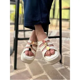 Devano Women Studded Wedge Off White-picture-10