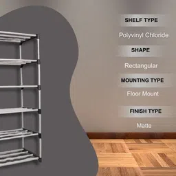 saklak Children Book Rack 6 Layer Bookshelf for Home Library Stand | Book Shelves 6 Layer PVC Home Library | Book Stand Books Rack for Study Room image 5