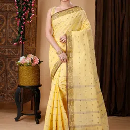 Ruuprekha Ethnic Motifs Woven Design Pure Cotton Taant Saree-picture-27