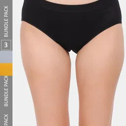 Amour Secret Women Pack Of 3 Mid Rise Anti Bacterial Hipster Briefs-image-54