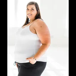 shaperx Plus Size Camisole Womens Stretch Tank Tops Fitting Cami Spaghetti Straps Undershirt Pack of 1 Plus Size image 3