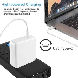 factotech USB-C Power 61W Adapter Charger Replacement for MacBook Pro 13 Inch/12 Inch/14 Inch, Compatible with MacBook Air/iPad Pro/Type C Laptop,Included USB-C to USB-C Charger Cable image 2